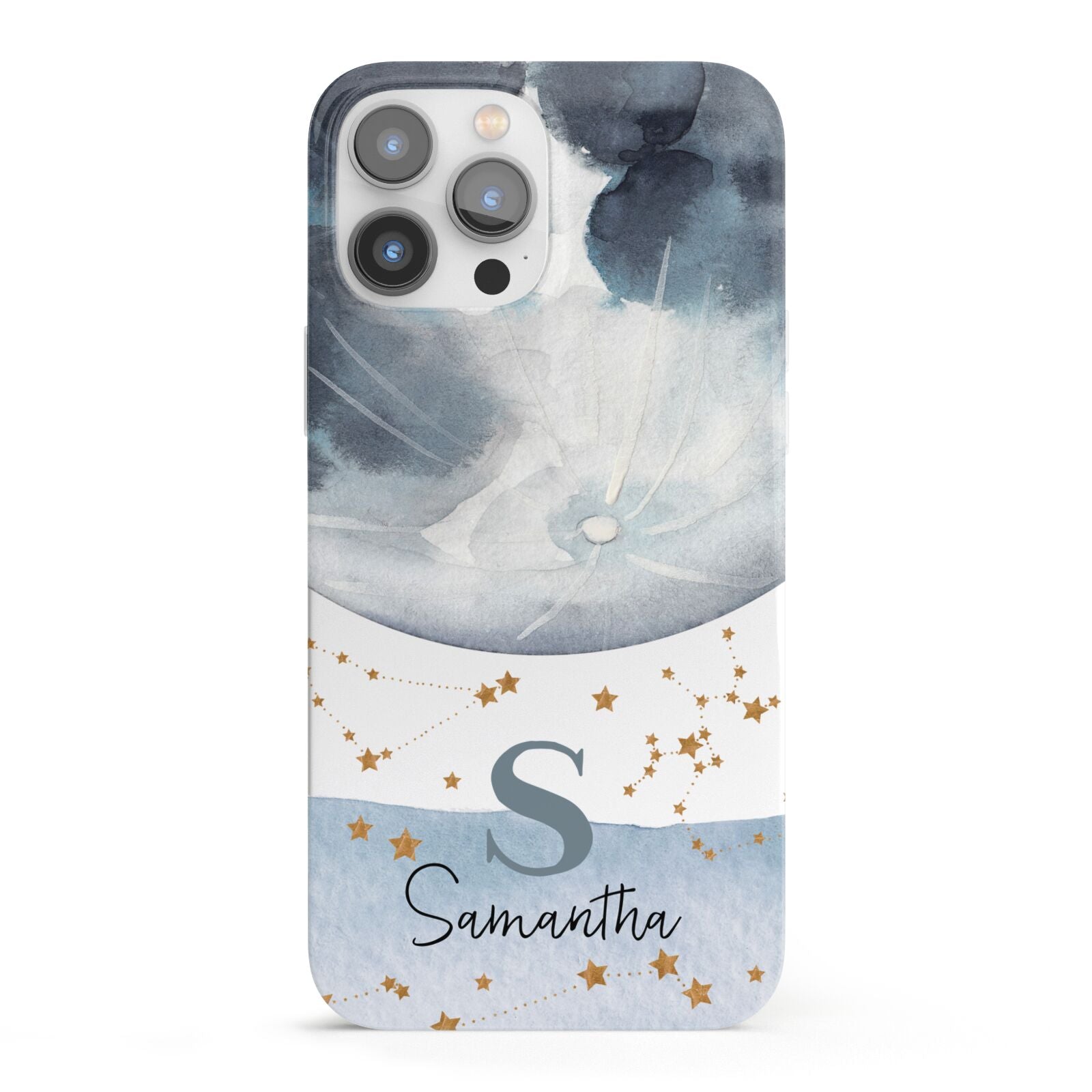 Moon Constellation Personalised iPhone 13 Pro Max Full Wrap 3D Snap Case