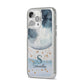 Moon Constellation Personalised iPhone 14 Pro Max Clear Tough Case Silver Angled Image