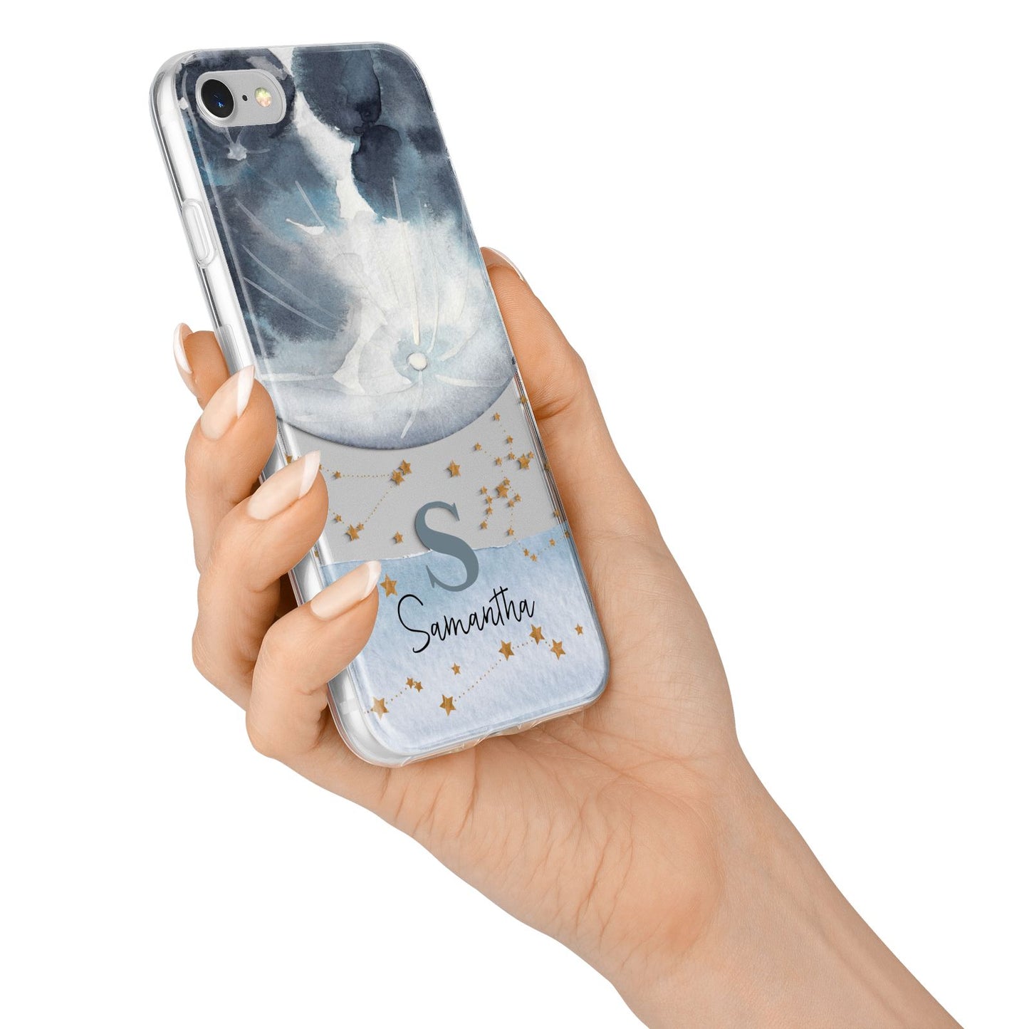 Moon Constellation Personalised iPhone 7 Bumper Case on Silver iPhone Alternative Image