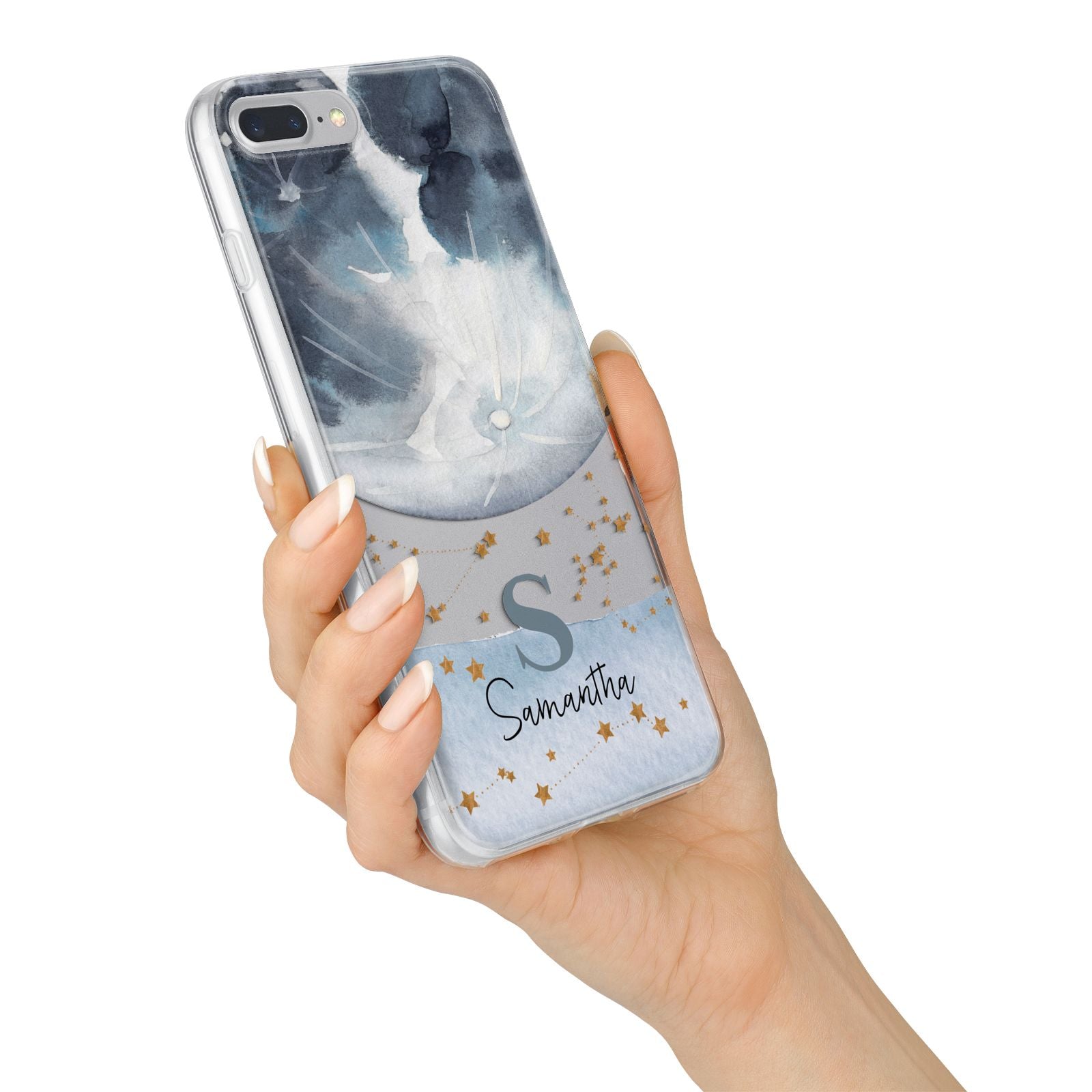 Moon Constellation Personalised iPhone 7 Plus Bumper Case on Silver iPhone Alternative Image