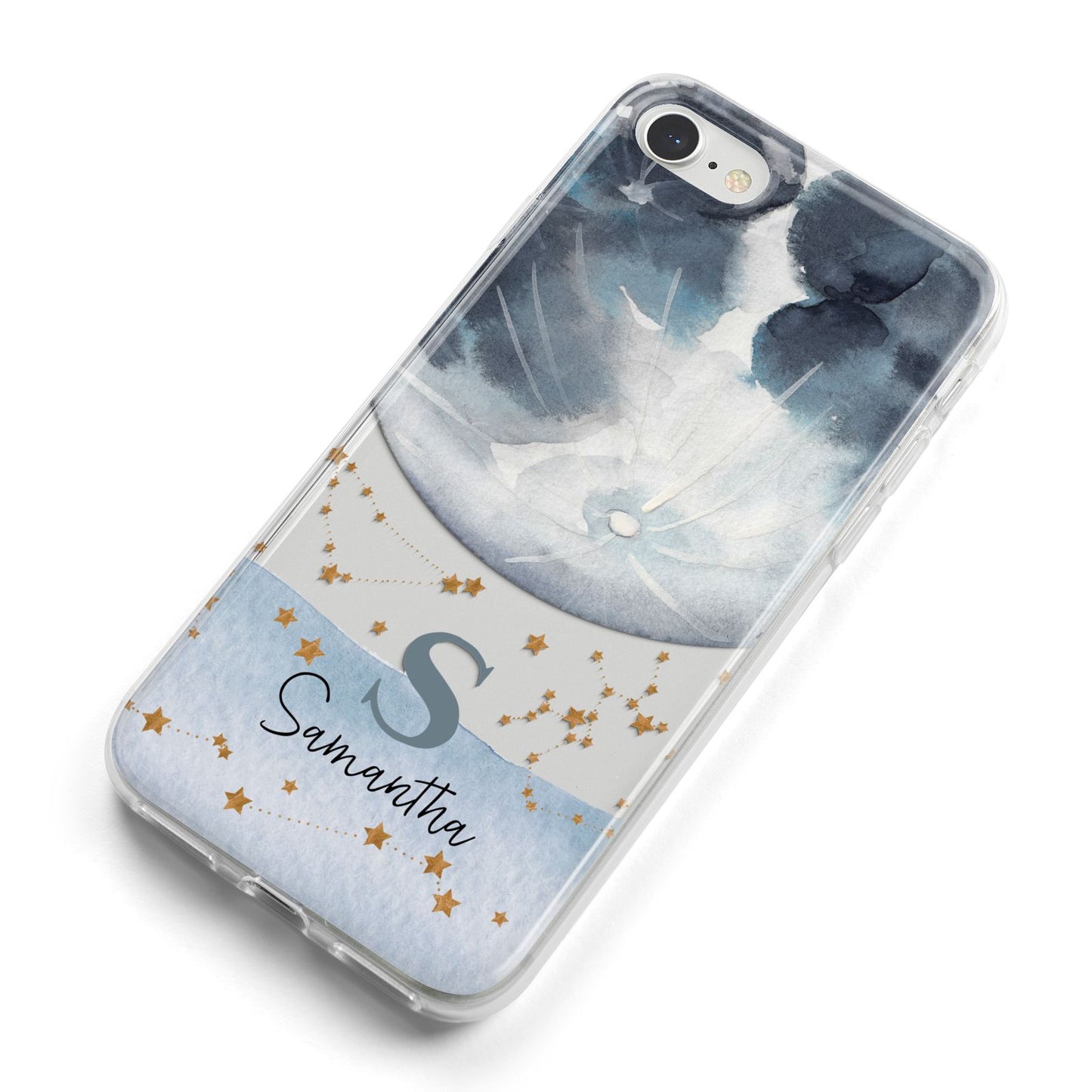 Moon Constellation Personalised iPhone 8 Bumper Case on Silver iPhone Alternative Image