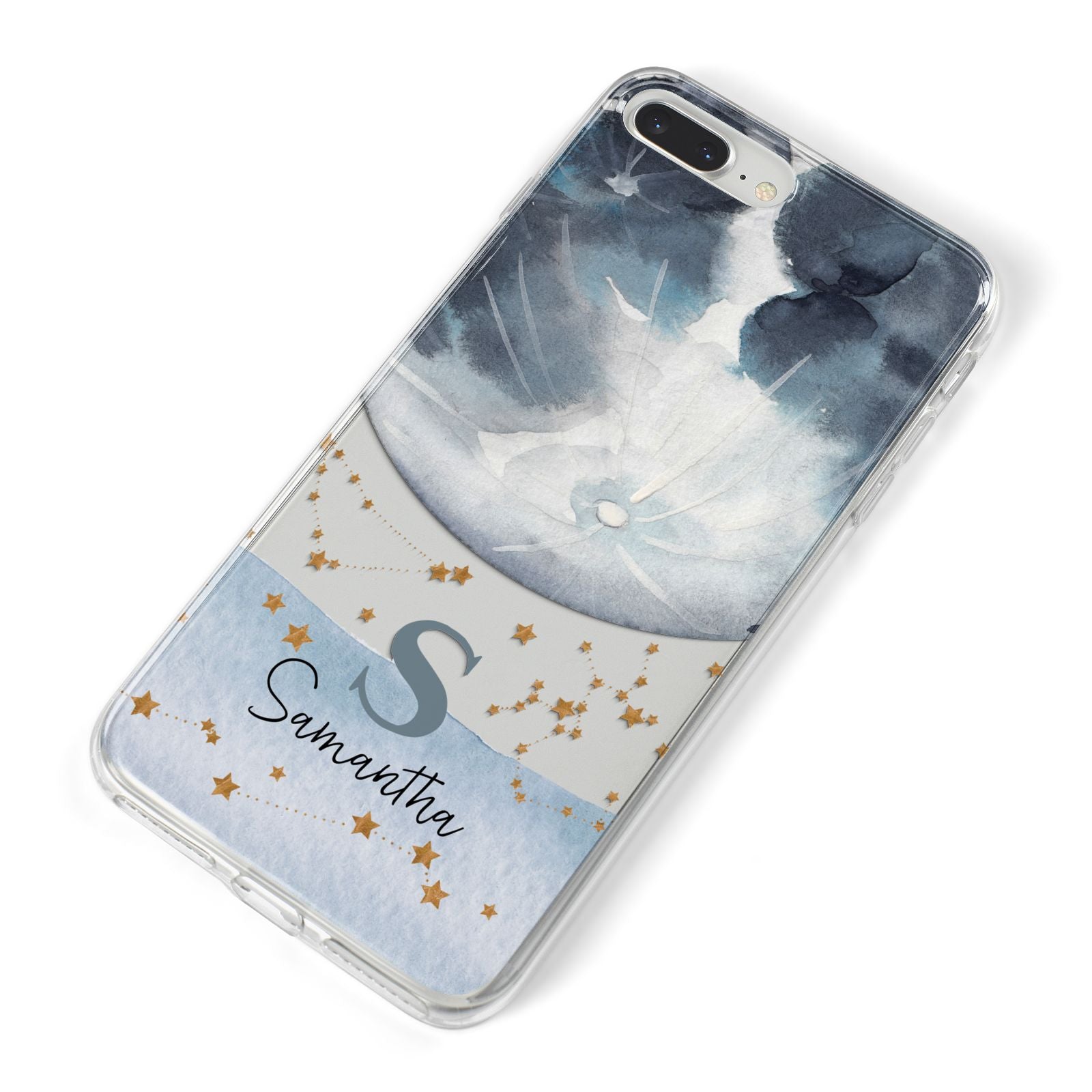 Moon Constellation Personalised iPhone 8 Plus Bumper Case on Silver iPhone Alternative Image
