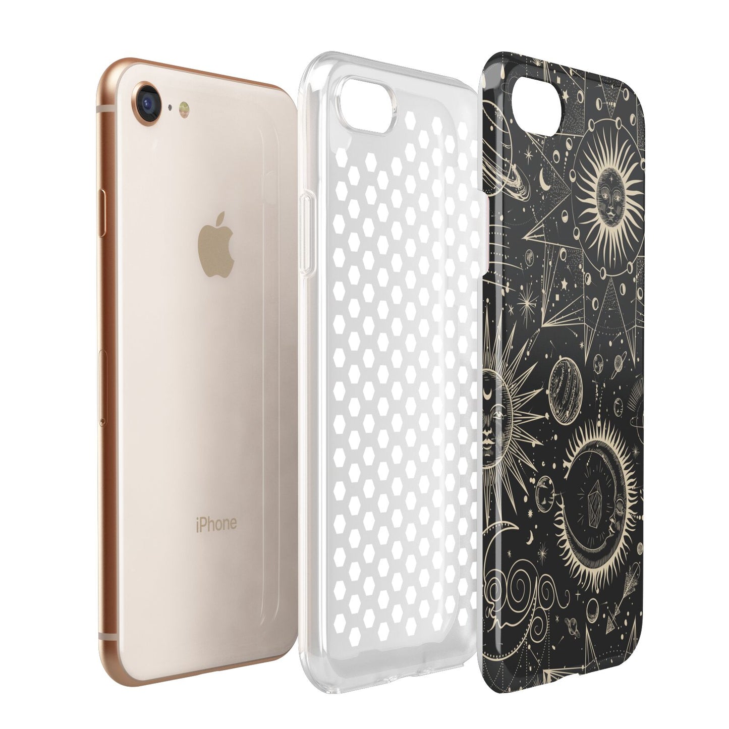 Moon Phases Apple iPhone 7 8 3D Tough Case Expanded View