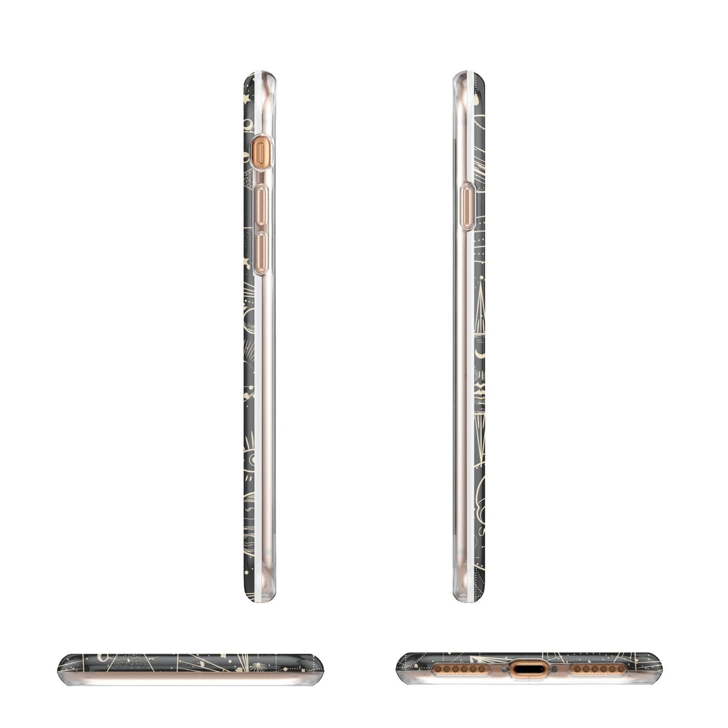 Moon Phases Apple iPhone 7 8 3D Wrap Tough Case Alternative Image Angles