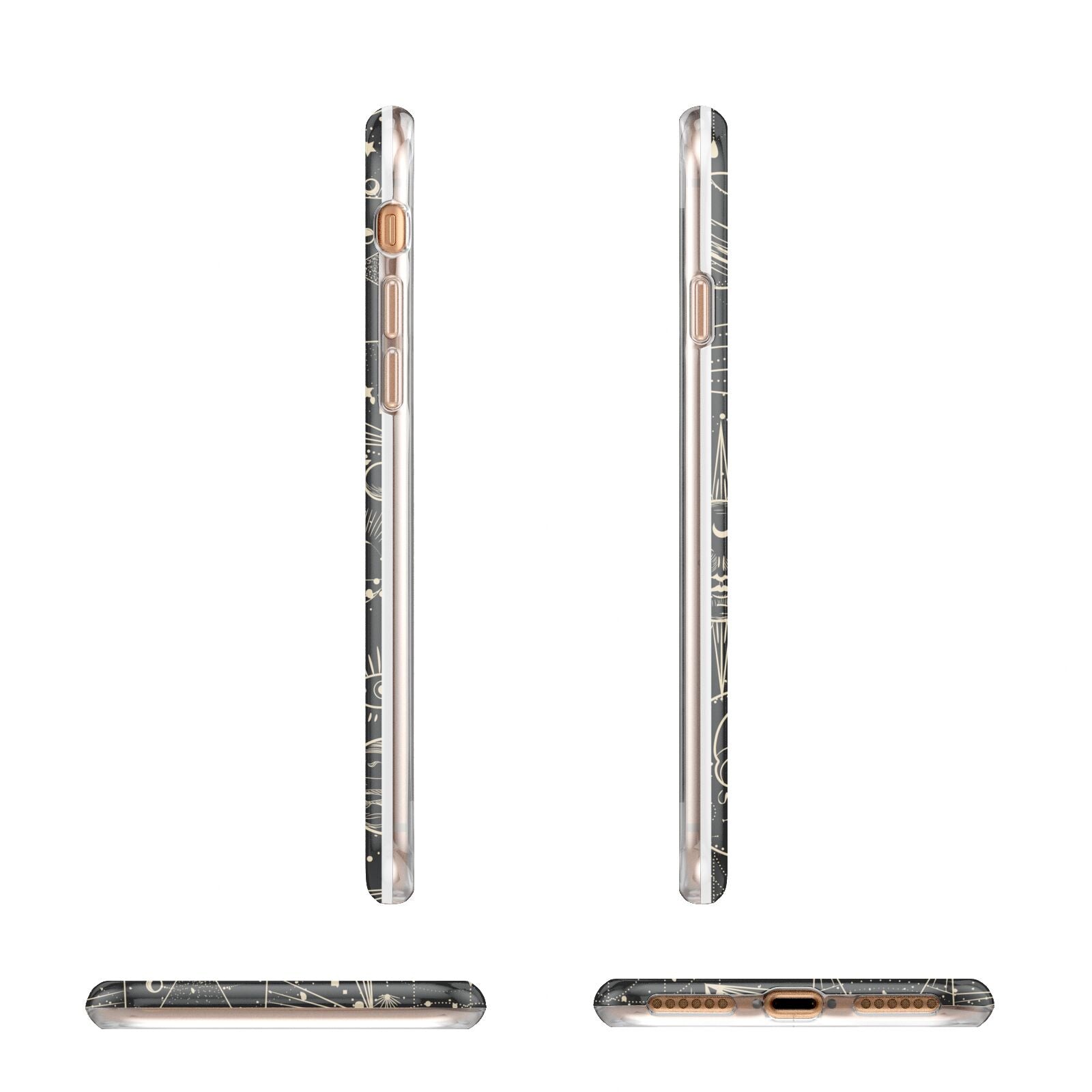 Moon Phases Apple iPhone 7 8 3D Wrap Tough Case Alternative Image Angles