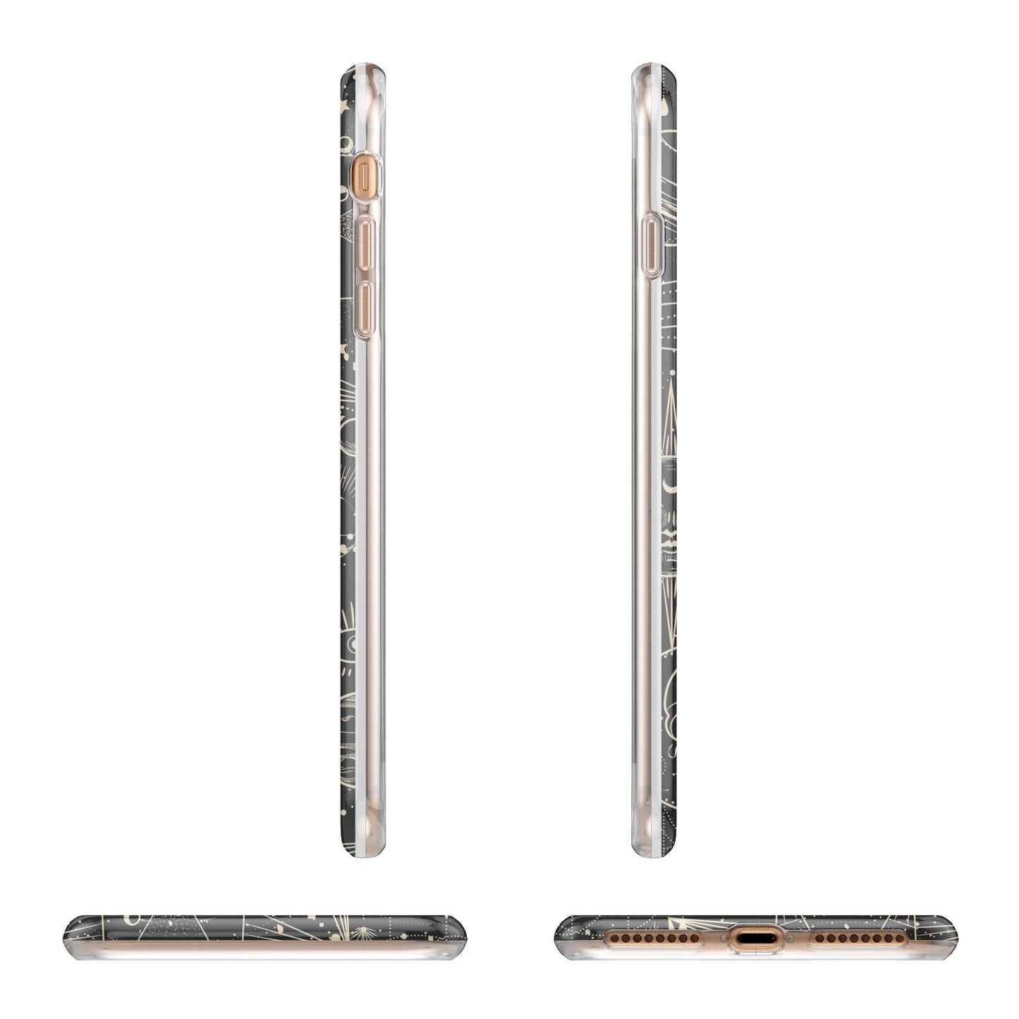 Moon Phases Apple iPhone 7 8 Plus 3D Wrap Tough Case Alternative Image Angles