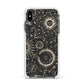 Moon Phases Apple iPhone Xs Max Impact Case White Edge on Black Phone