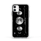 Moon Phases Personalised Name Apple iPhone 11 in White with White Impact Case