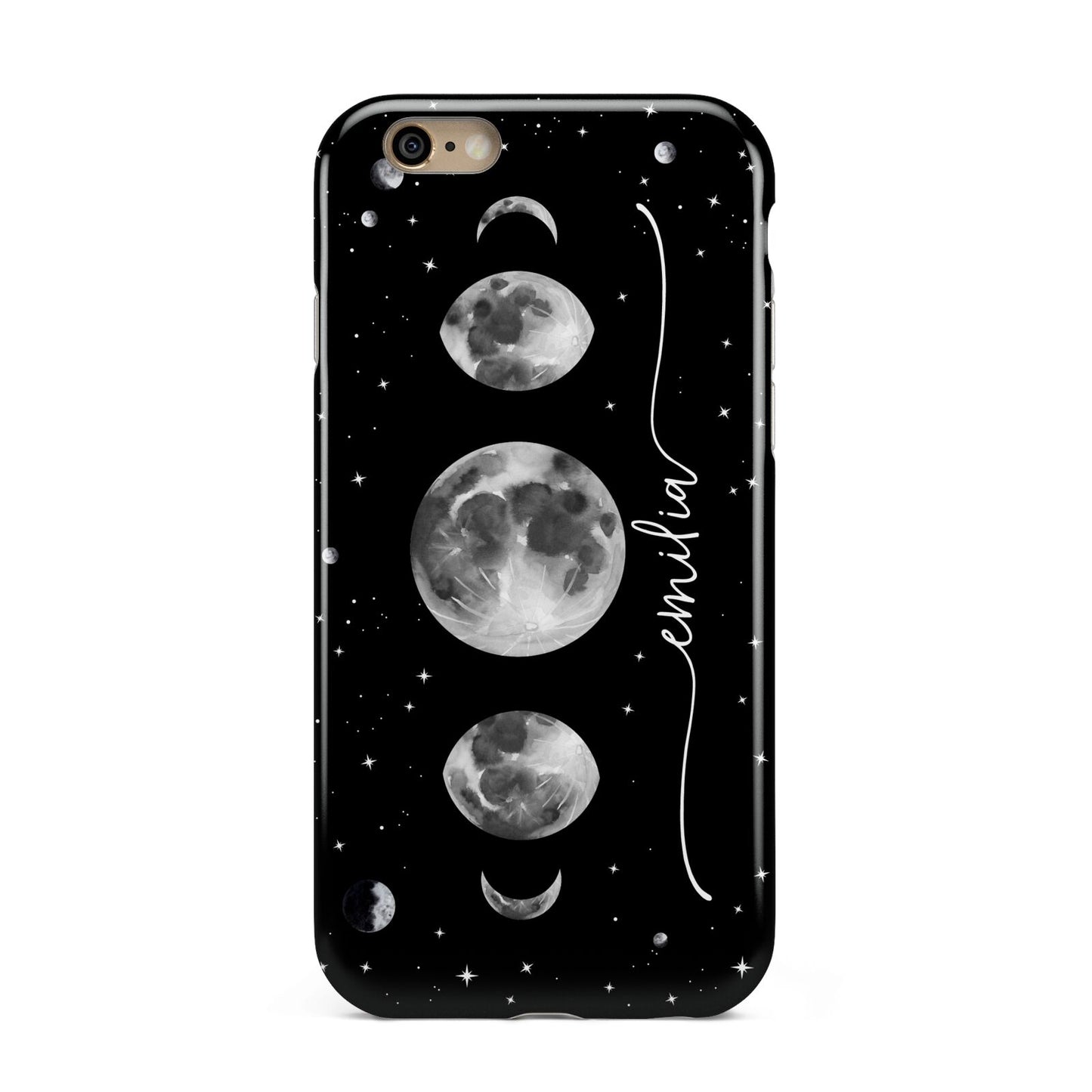 Moon Phases Personalised Name Apple iPhone 6 3D Tough Case