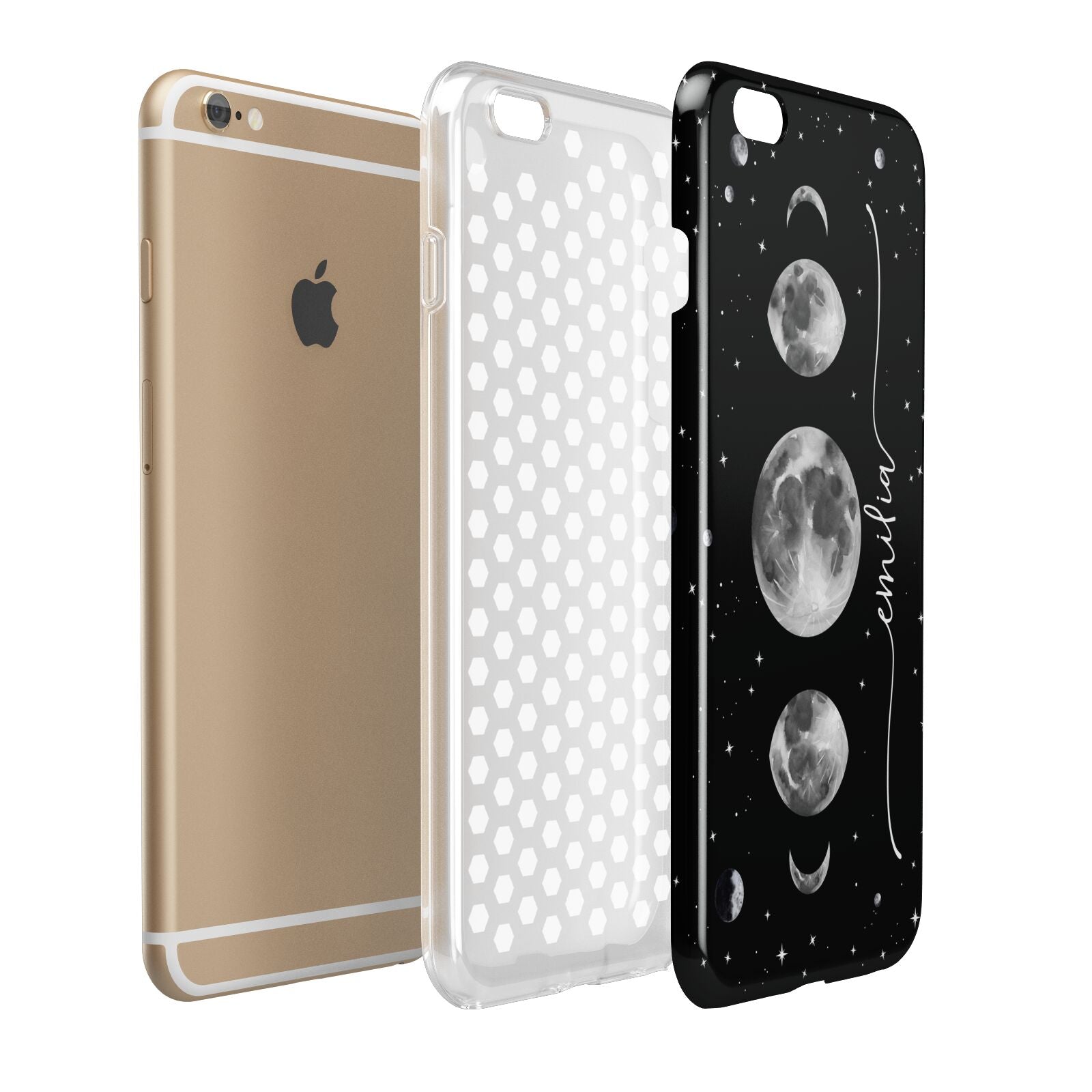Moon Phases Personalised Name Apple iPhone 6 Plus 3D Tough Case Expand Detail Image
