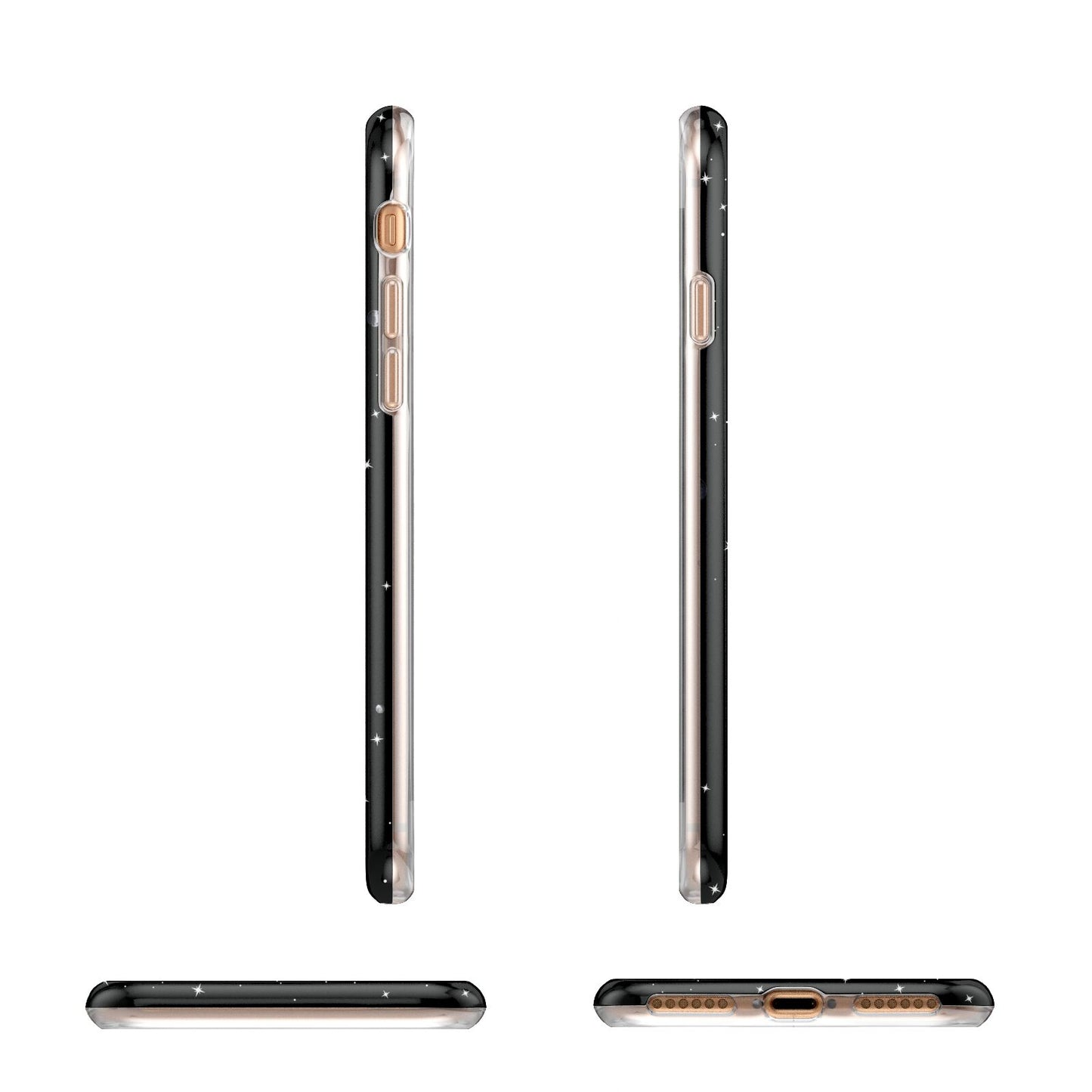 Moon Phases Personalised Name Apple iPhone 7 8 3D Wrap Tough Case Alternative Image Angles