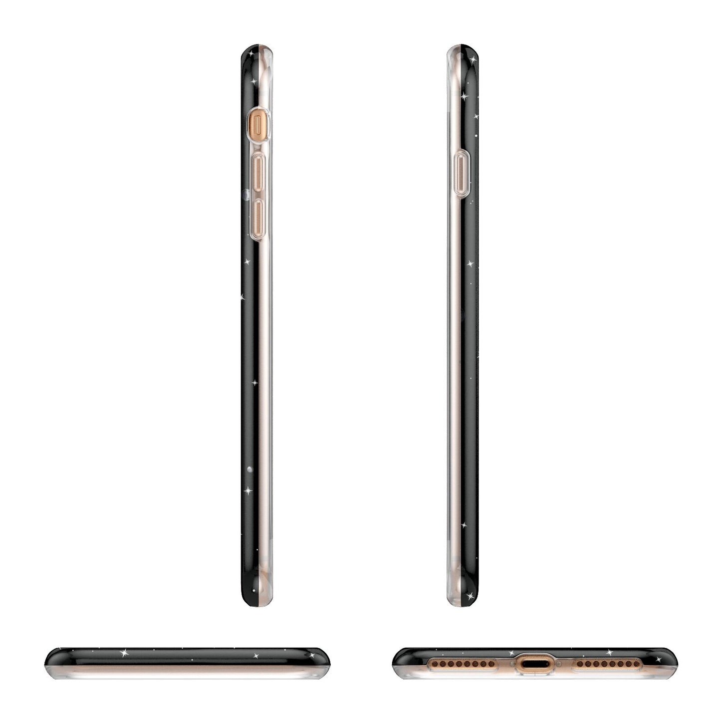 Moon Phases Personalised Name Apple iPhone 7 8 Plus 3D Wrap Tough Case Alternative Image Angles