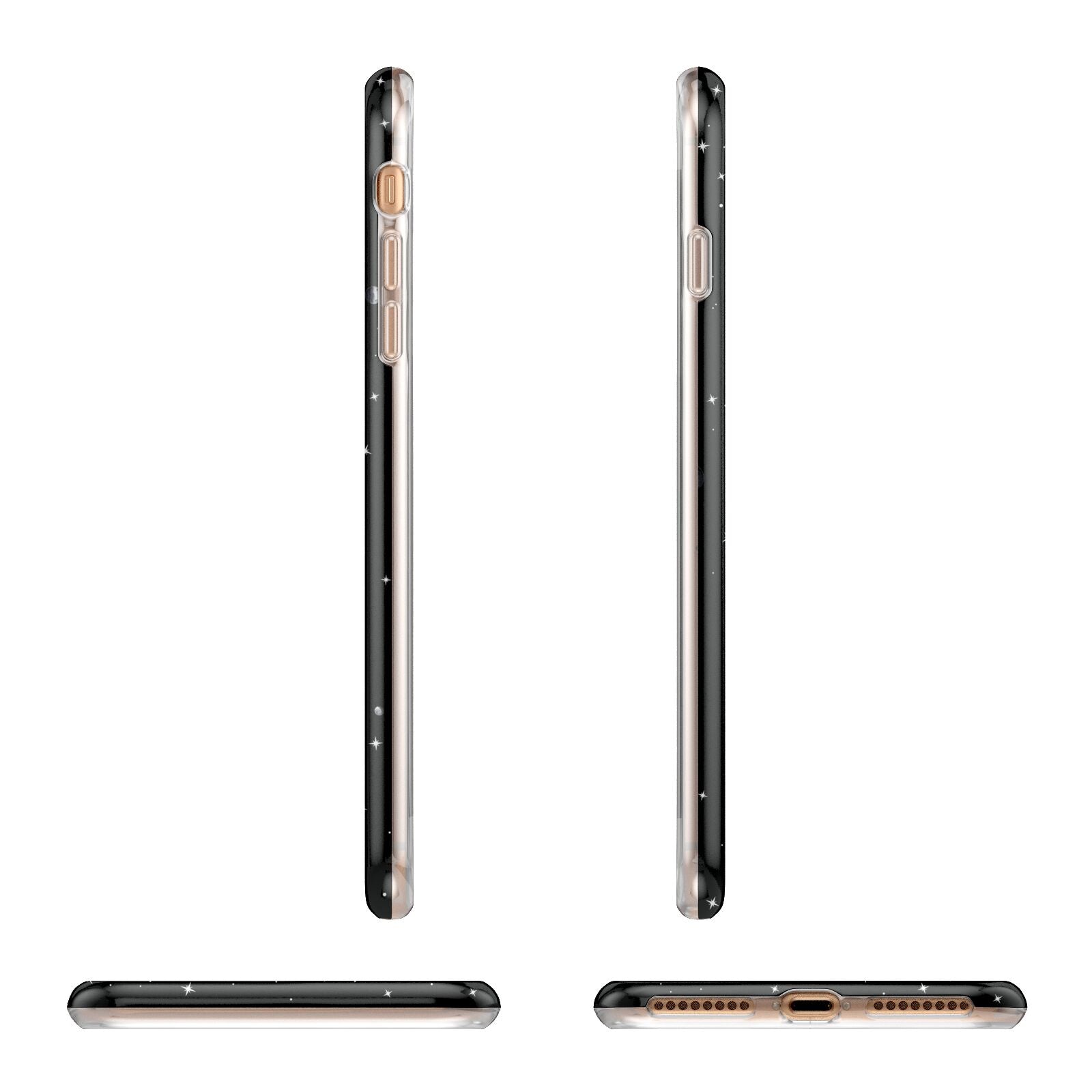 Moon Phases Personalised Name Apple iPhone 7 8 Plus 3D Wrap Tough Case Alternative Image Angles