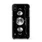 Moon Phases Personalised Name Apple iPhone Xs Max Impact Case Black Edge on Black Phone
