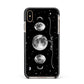 Moon Phases Personalised Name Apple iPhone Xs Max Impact Case Black Edge on Gold Phone