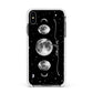Moon Phases Personalised Name Apple iPhone Xs Max Impact Case White Edge on Black Phone