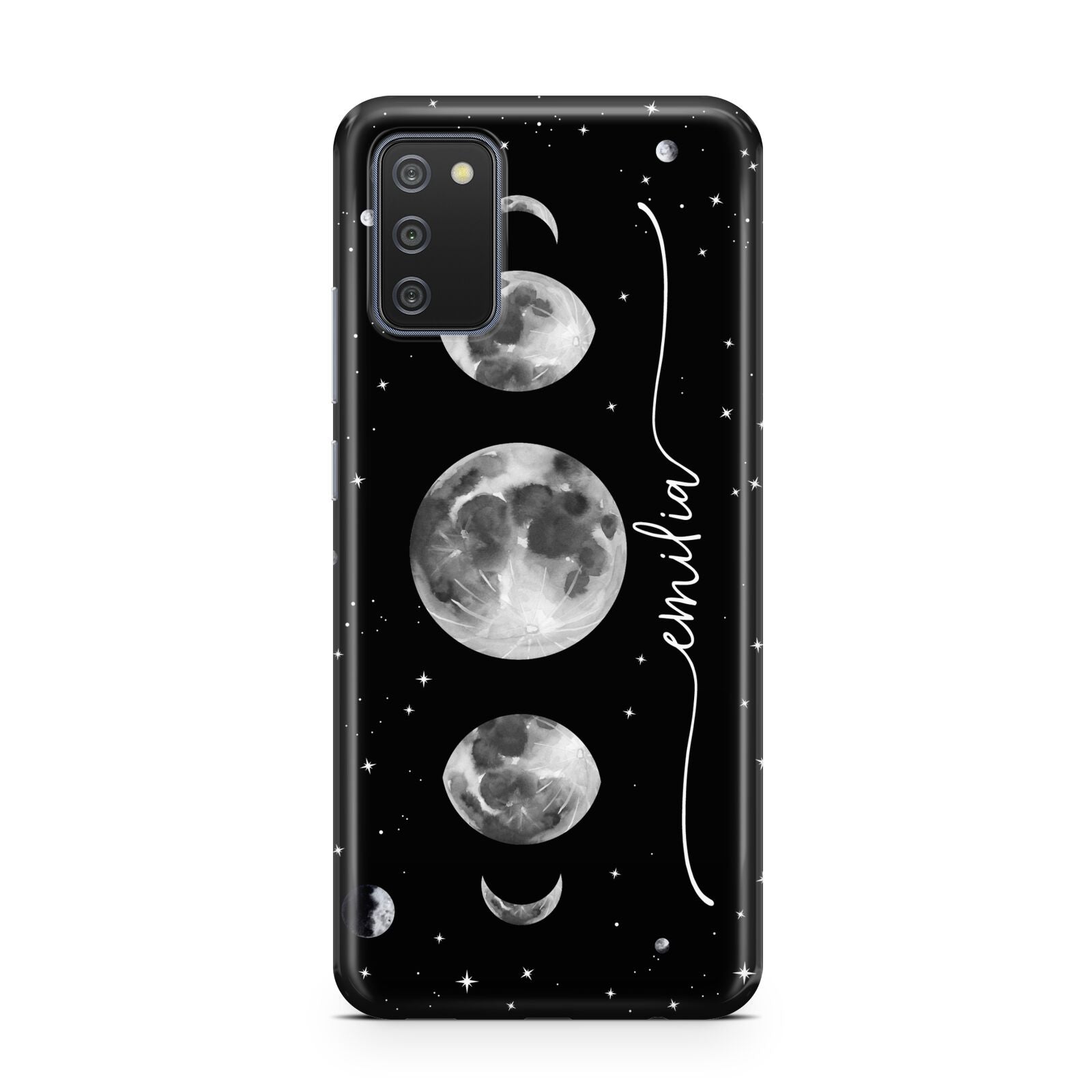 Moon Phases Personalised Name Samsung A02s Case