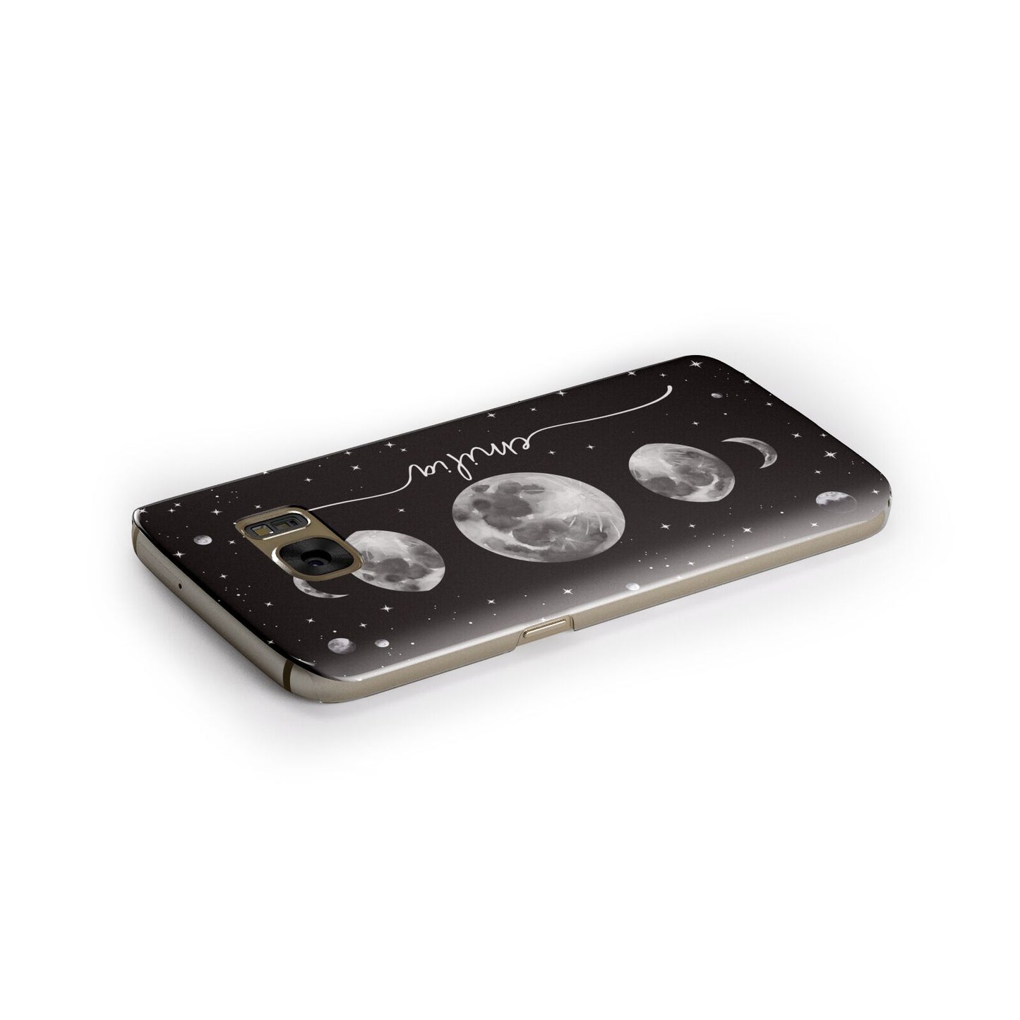 Moon Phases Personalised Name Samsung Galaxy Case Side Close Up