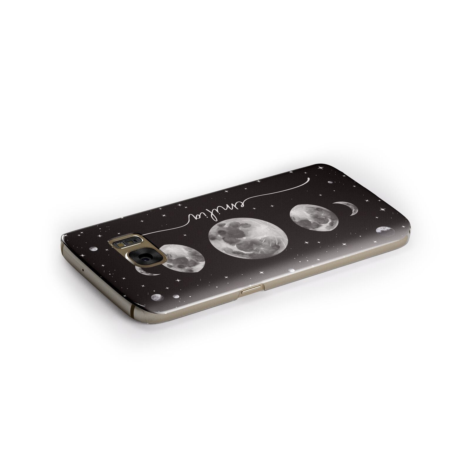 Moon Phases Personalised Name Samsung Galaxy Case Side Close Up