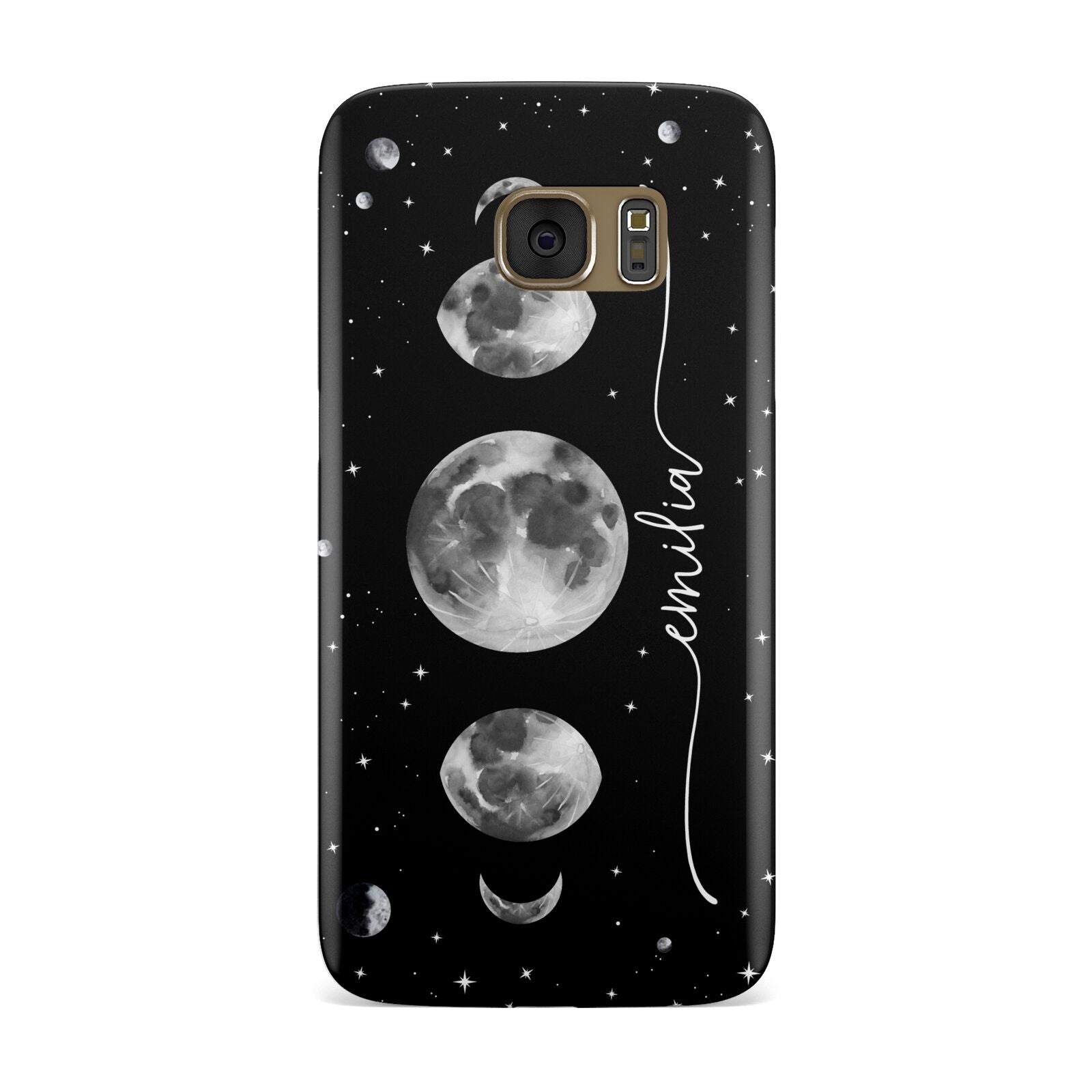 Moon Phases Personalised Name Samsung Galaxy Case