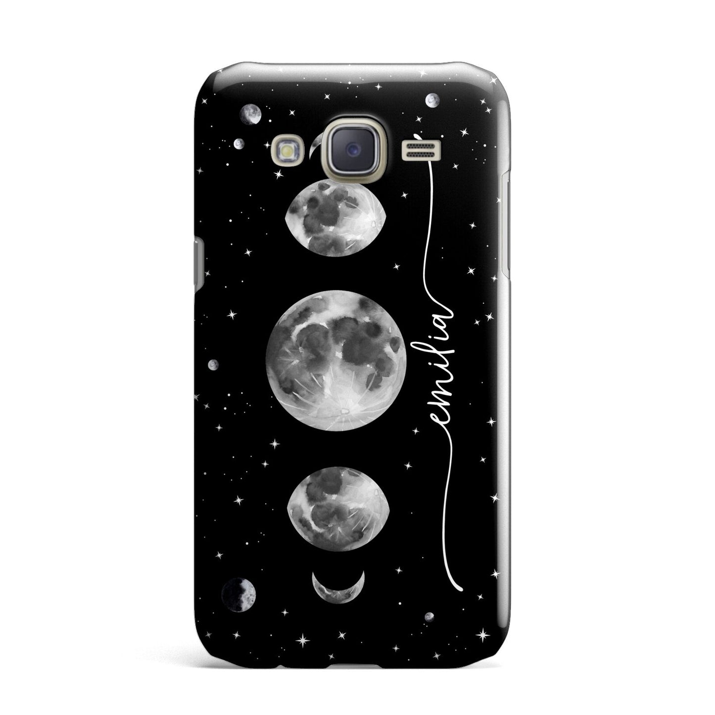 Moon Phases Personalised Name Samsung Galaxy J7 Case