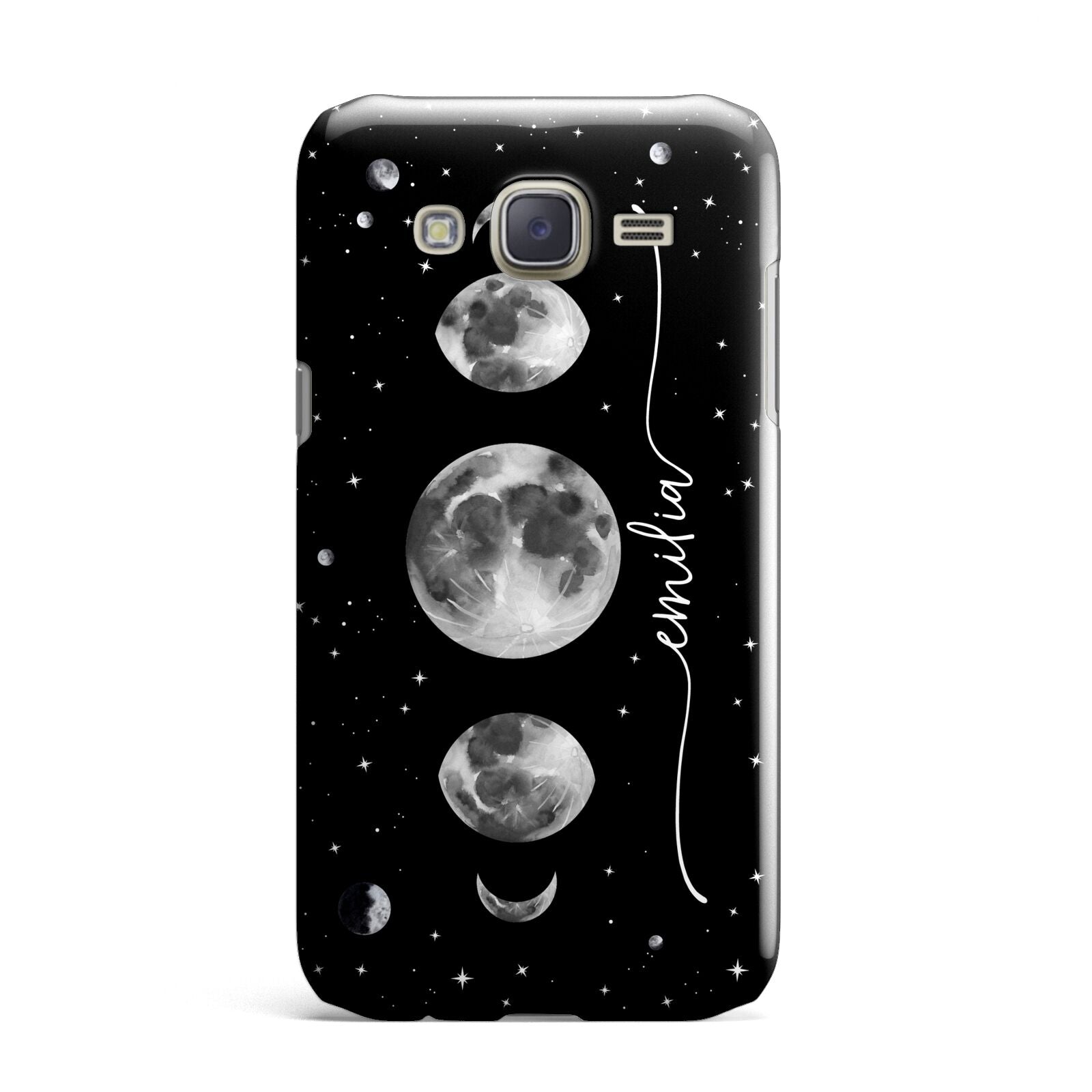 Moon Phases Personalised Name Samsung Galaxy J7 Case