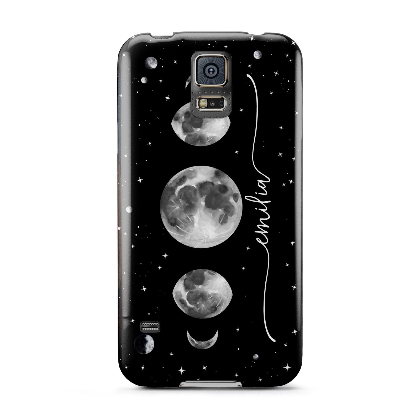 Moon Phases Personalised Name Samsung Galaxy S5 Case