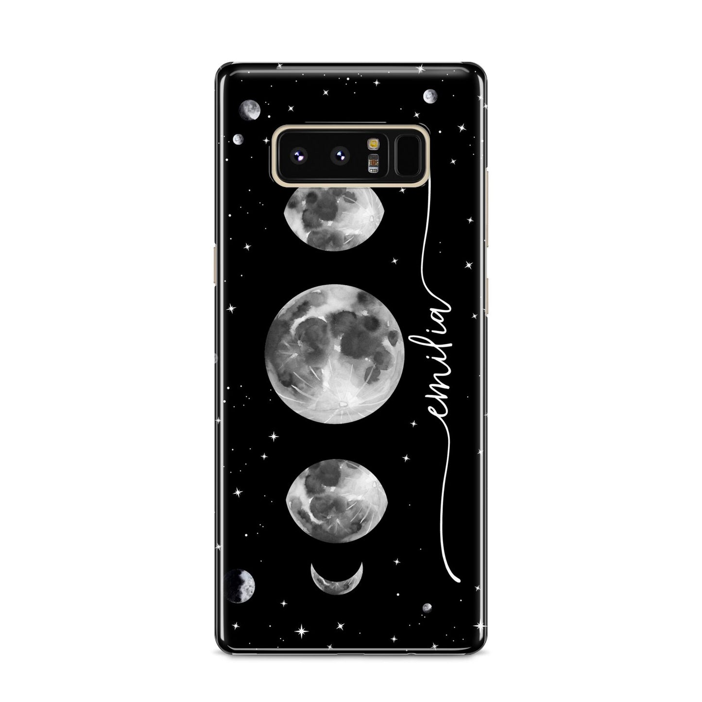 Moon Phases Personalised Name Samsung Galaxy S8 Case