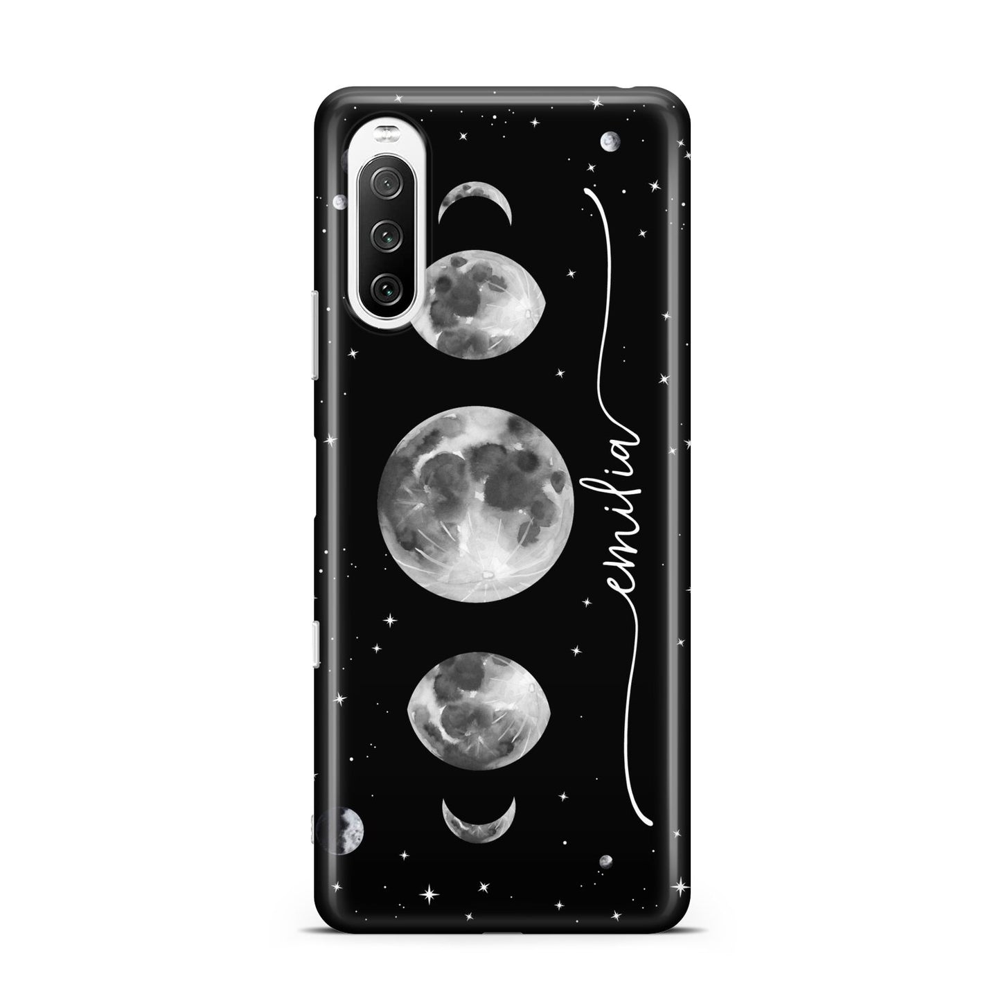 Moon Phases Personalised Name Sony Xperia 10 III Case