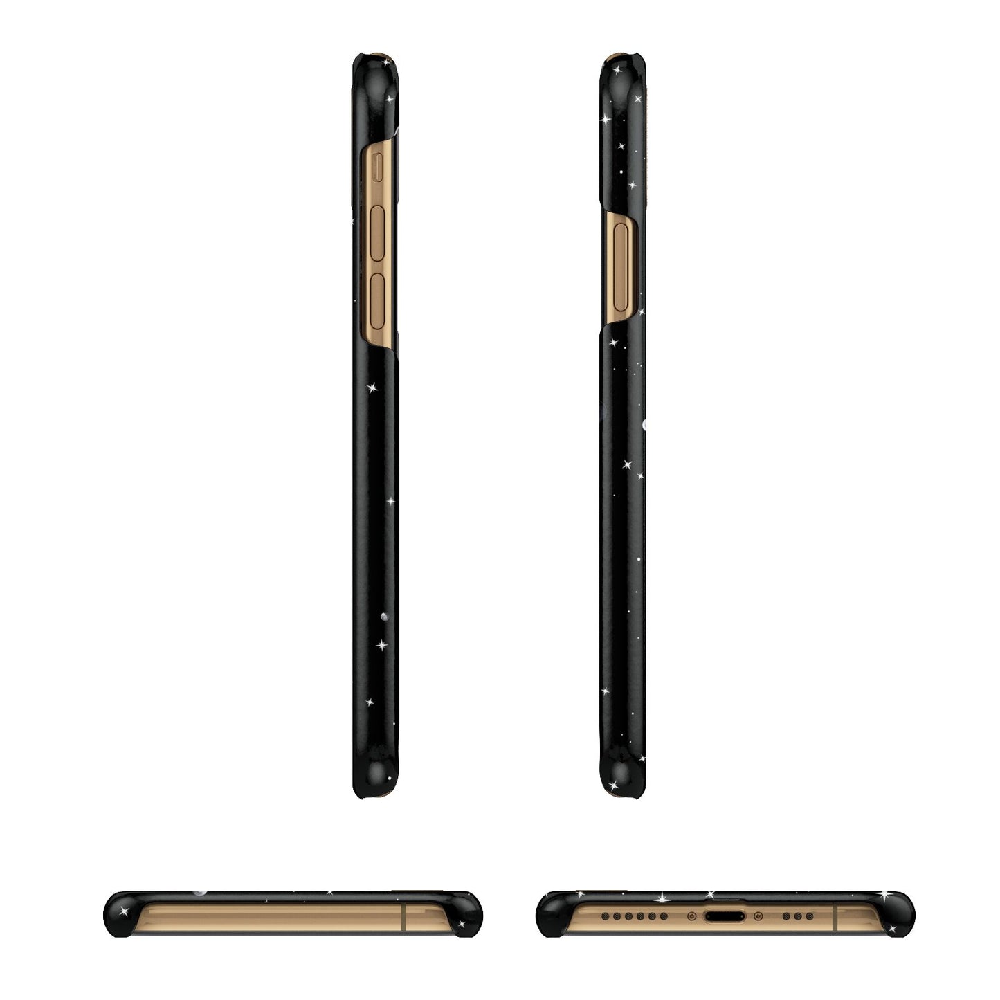 Moon Phases Personalised Name iPhone 11 3D Snap Case Angle Images