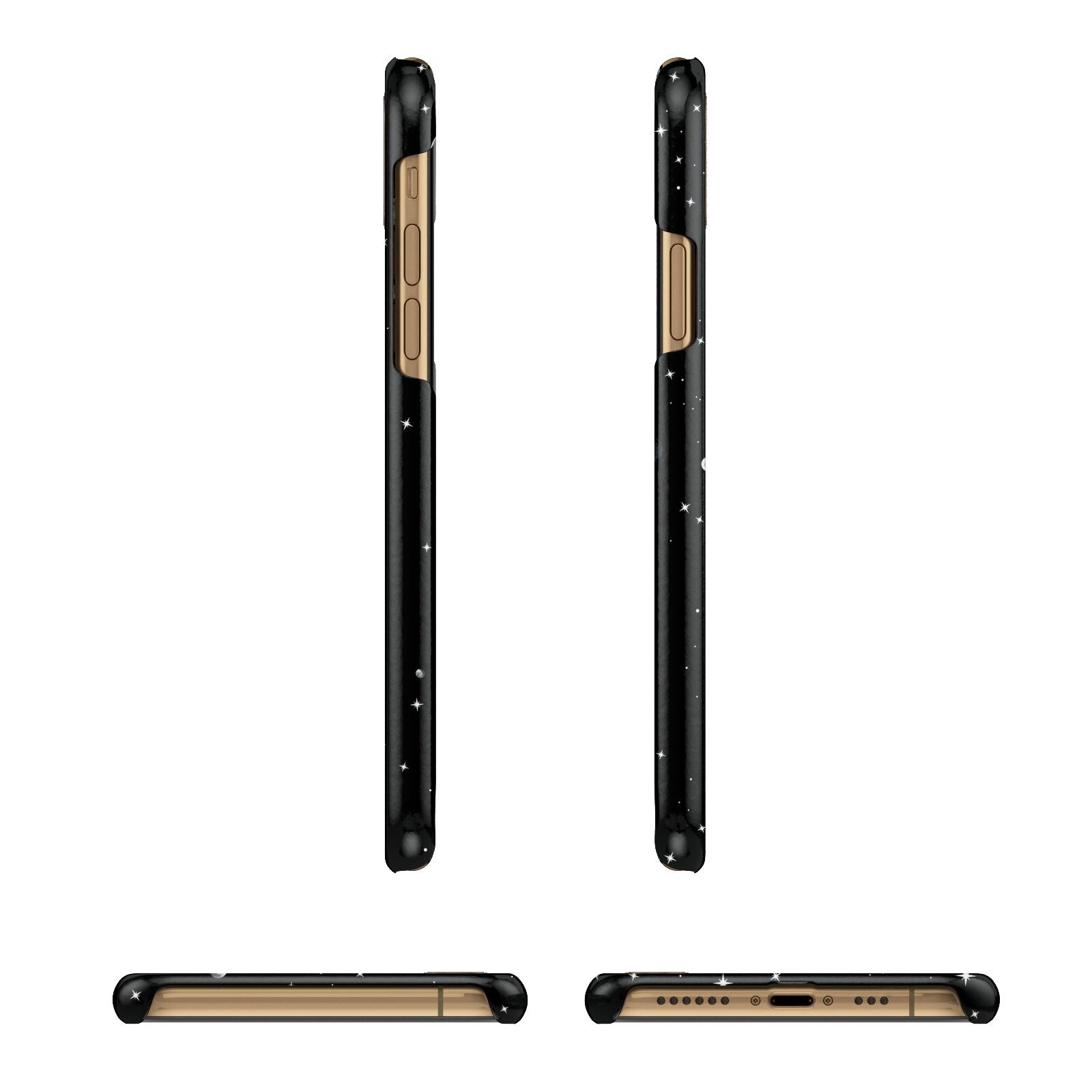 Moon Phases Personalised Name iPhone 11 3D Snap Case Angle Images