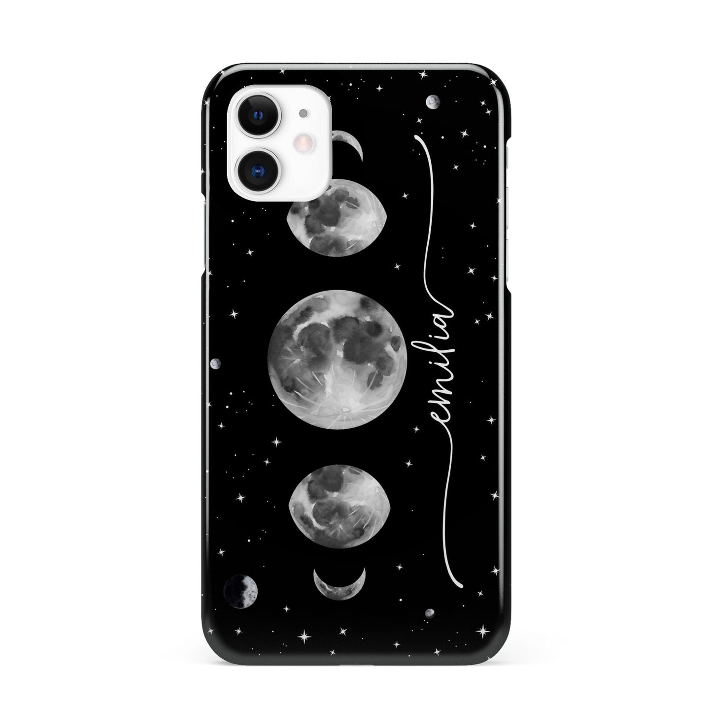 Moon Phases Personalised Name iPhone 11 3D Snap Case