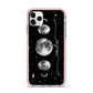 Moon Phases Personalised Name iPhone 11 Pro Max Impact Pink Edge Case