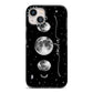 Moon Phases Personalised Name iPhone 13 Black Impact Case on Silver phone