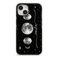 Moon Phases Personalised Name iPhone 14 Black Impact Case on Silver phone