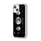 Moon Phases Personalised Name iPhone 14 Clear Tough Case Starlight Angled Image