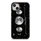 Moon Phases Personalised Name iPhone 14 Plus Black Impact Case on Silver phone