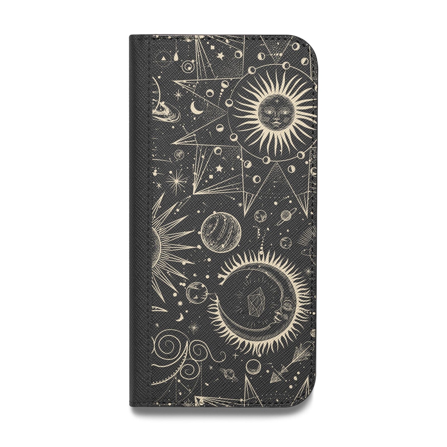 Moon Phases Vegan Leather Flip Samsung Case