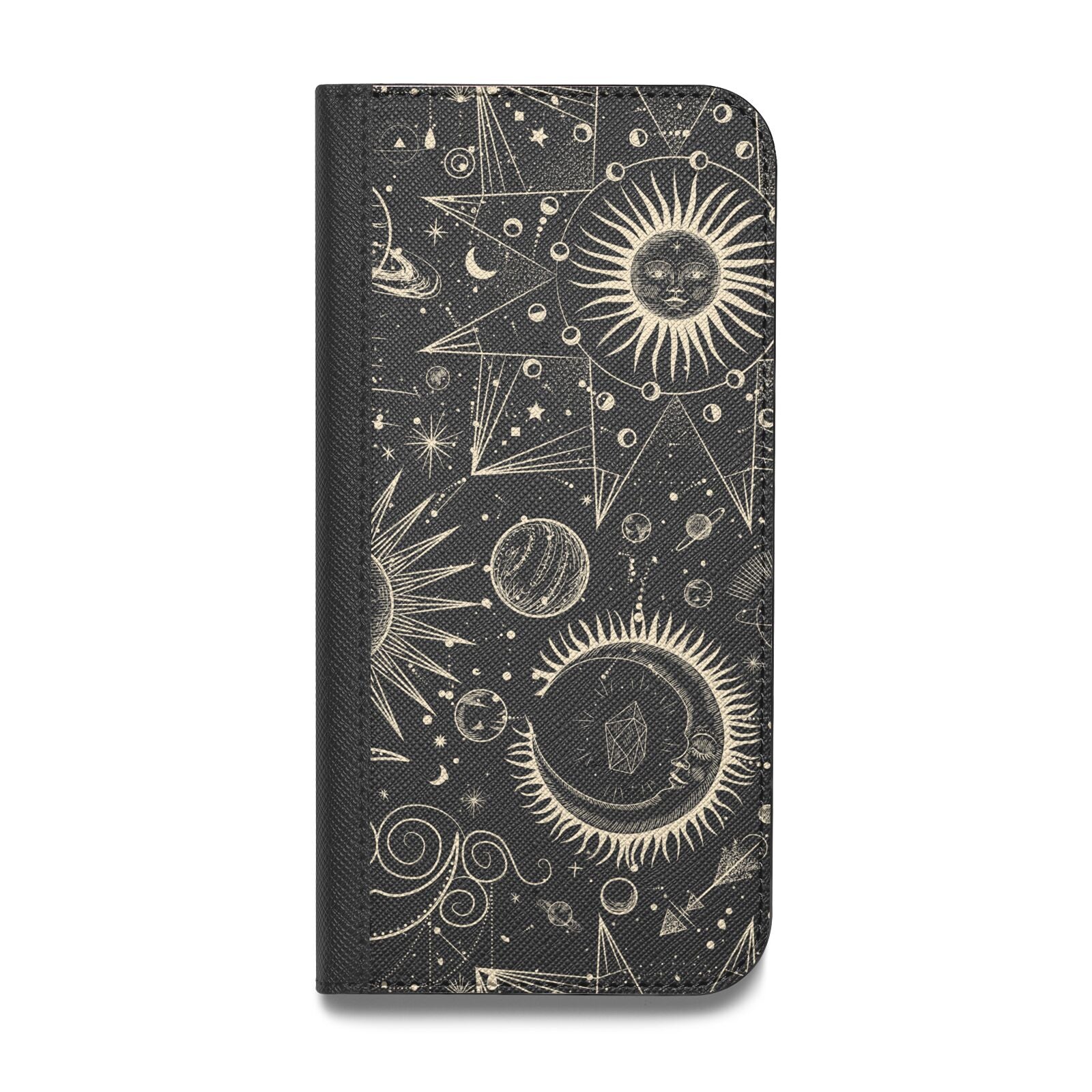 Moon Phases Vegan Leather Flip Samsung Case