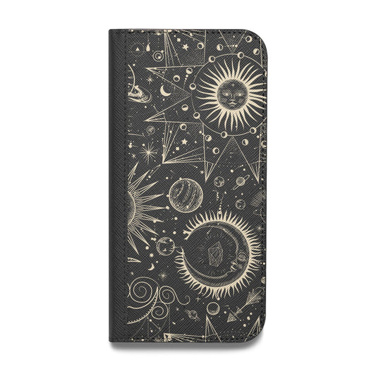 Moon Phases Vegan Leather Flip Samsung Case