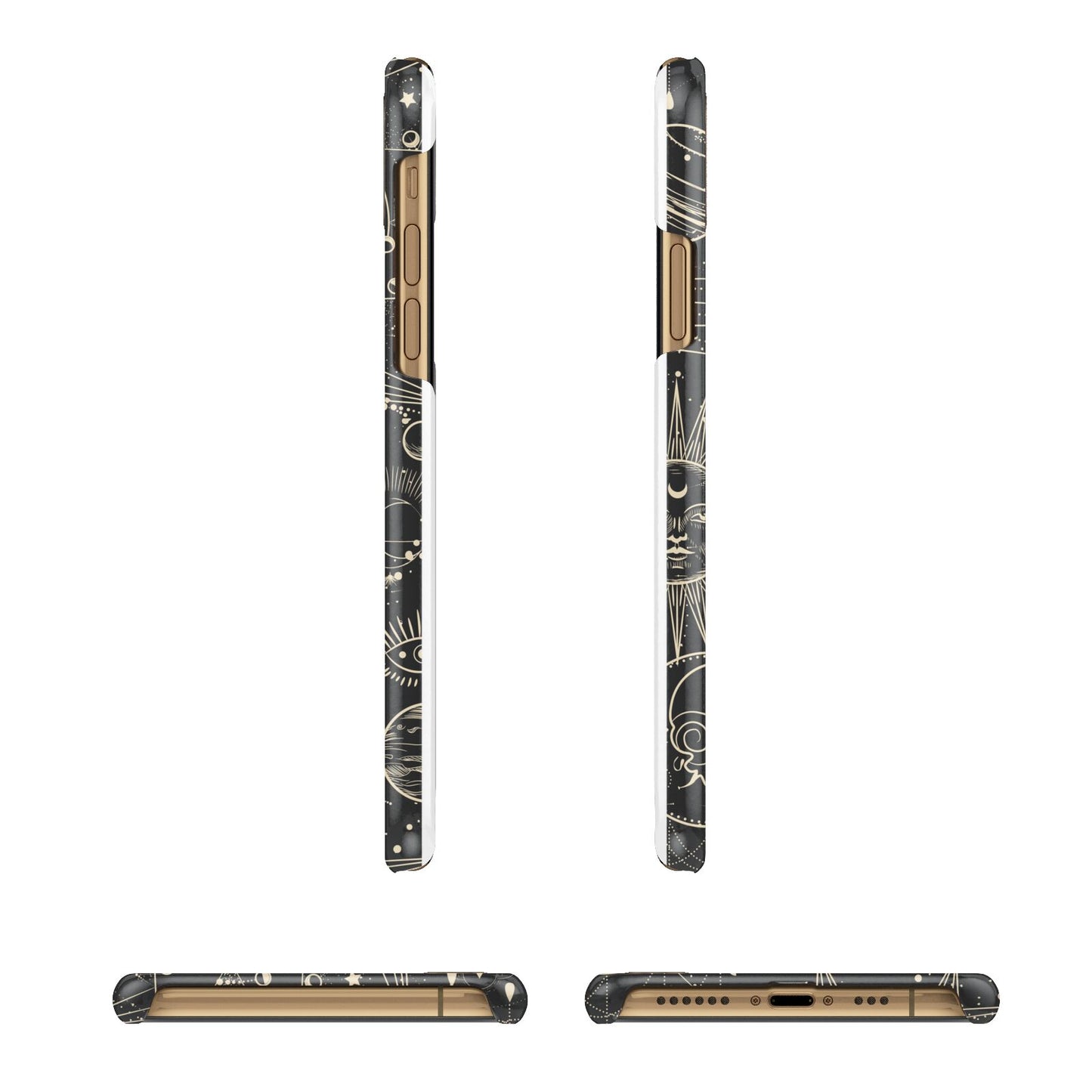 Moon Phases iPhone 11 3D Snap Case Angle Images