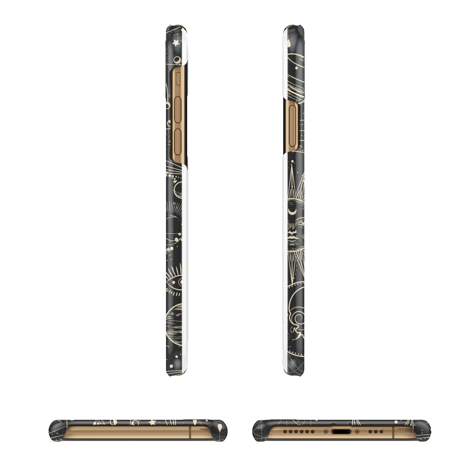 Moon Phases iPhone 11 3D Snap Case Angle Images