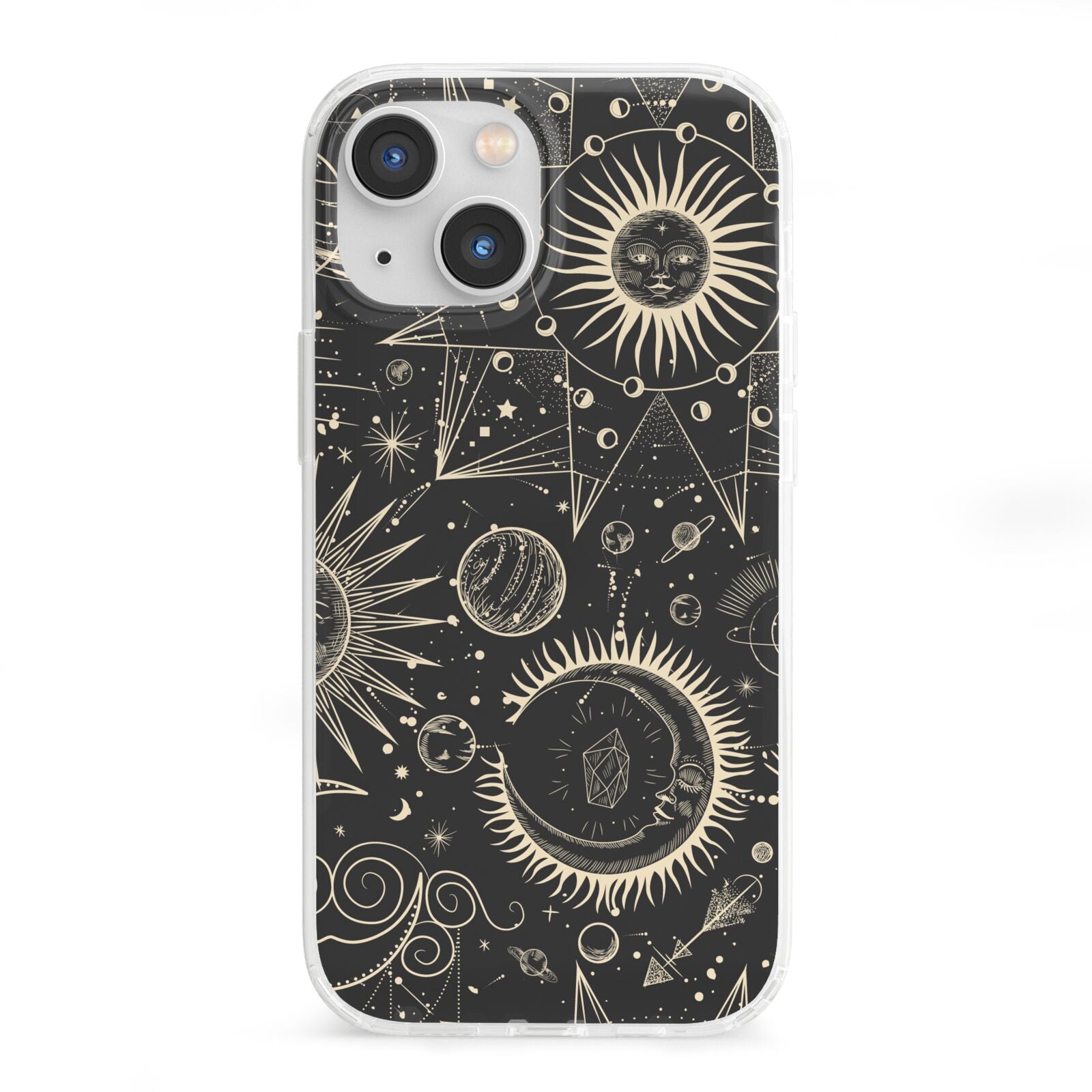 Moon Phases iPhone 13 Mini Clear Bumper Case