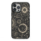 Moon Phases iPhone 13 Pro Max Black Impact Case on Silver phone