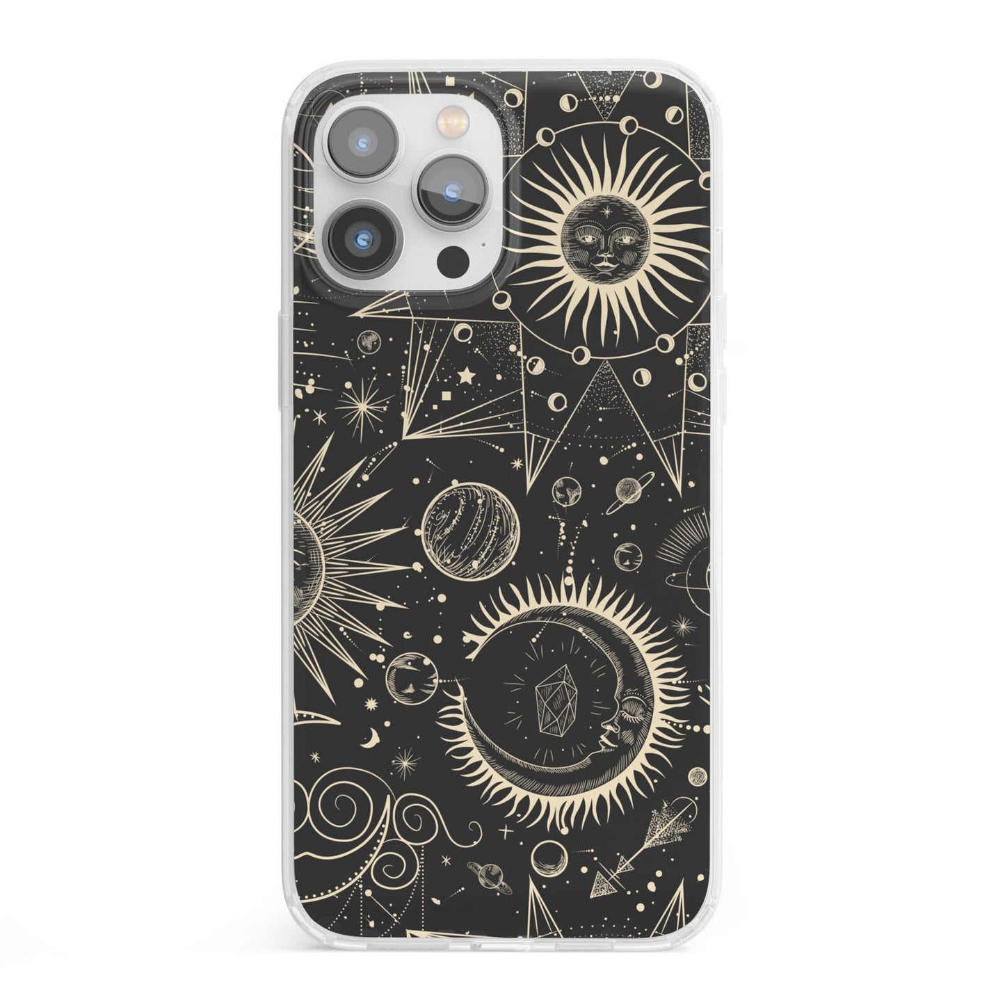 Moon Phases iPhone 13 Pro Max Clear Bumper Case