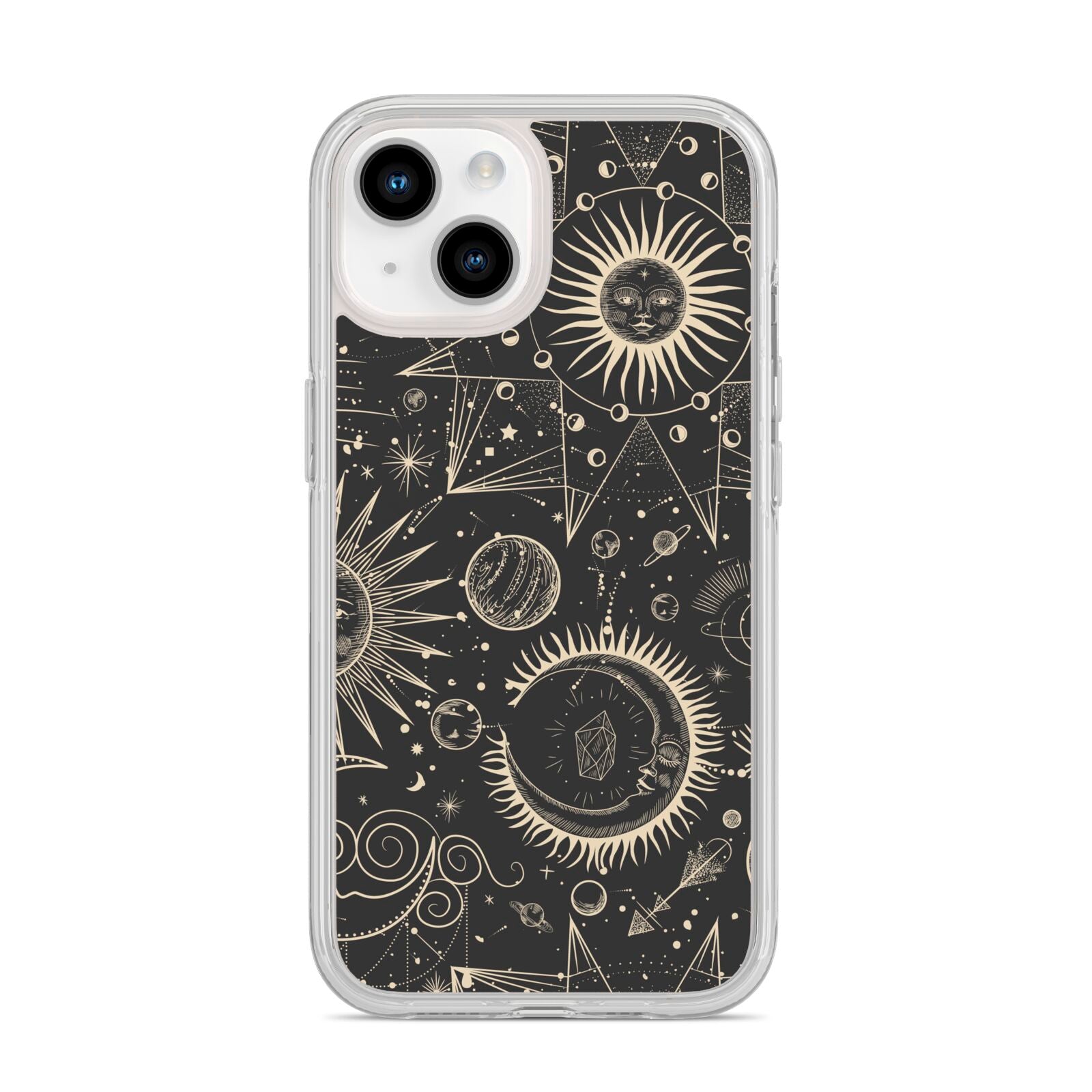 Moon Phases iPhone 14 Clear Tough Case Starlight