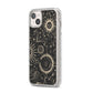 Moon Phases iPhone 14 Plus Glitter Tough Case Starlight Angled Image