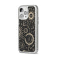 Moon Phases iPhone 14 Pro Max Glitter Tough Case Silver Angled Image