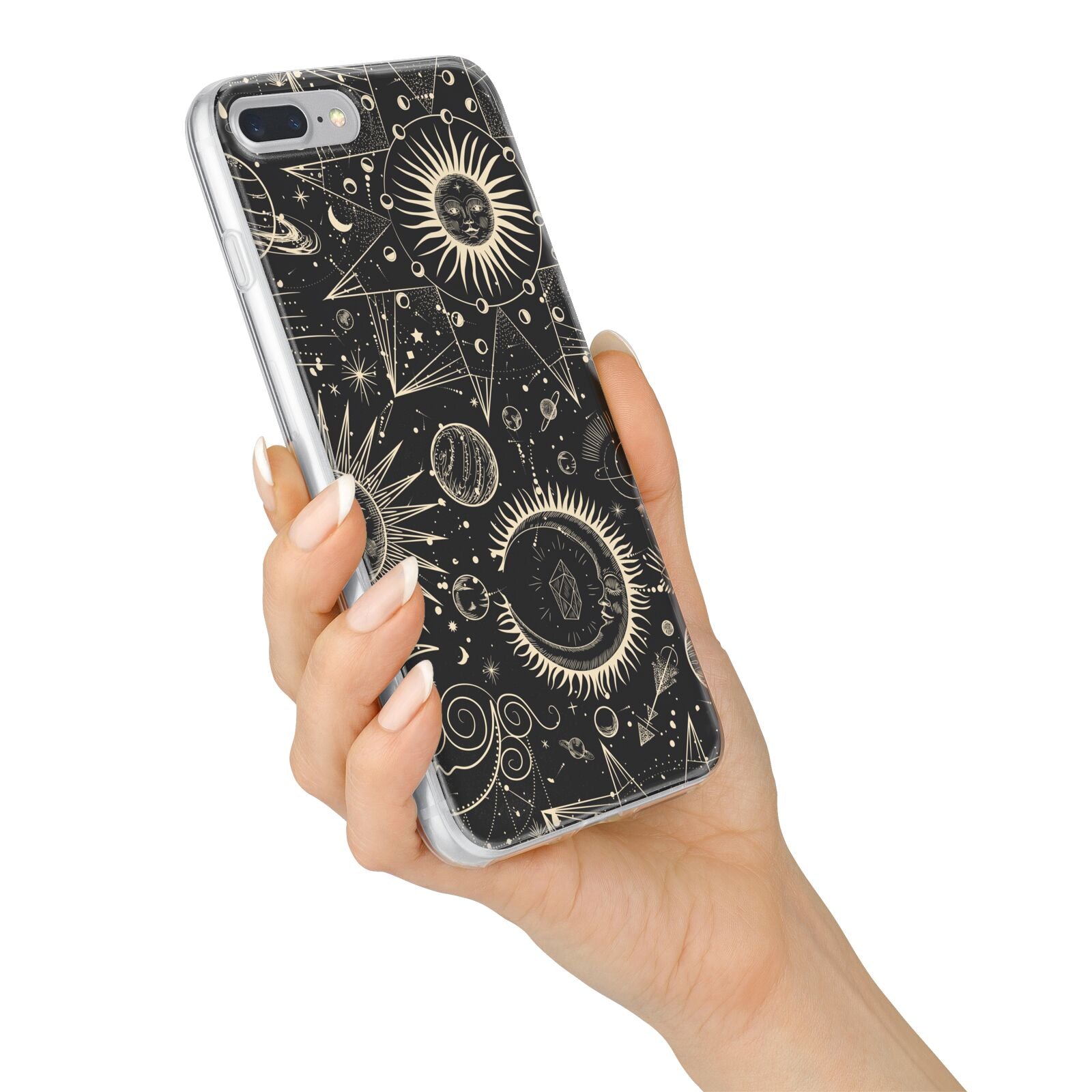 Moon Phases iPhone 7 Plus Bumper Case on Silver iPhone Alternative Image