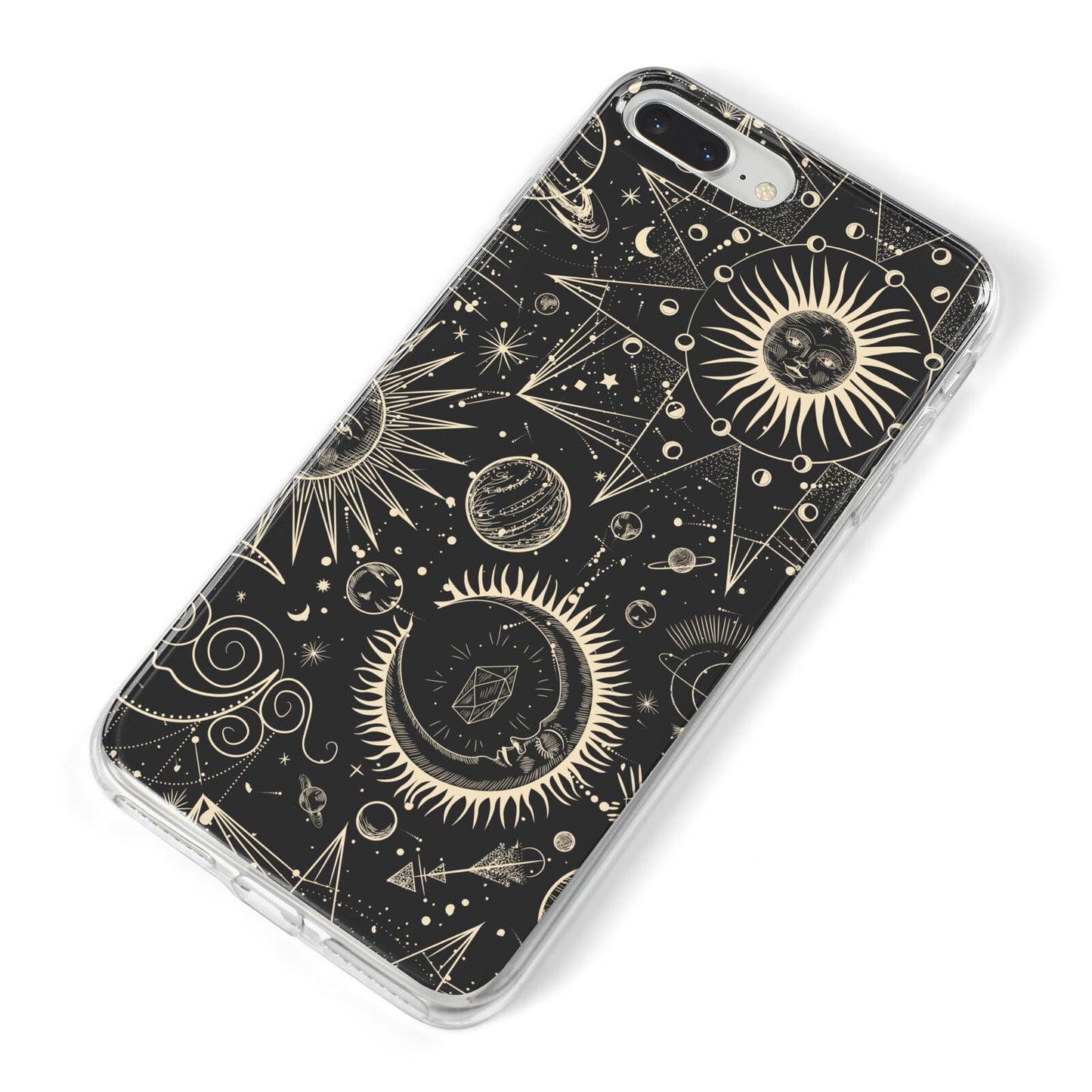 Moon Phases iPhone 8 Plus Bumper Case on Silver iPhone Alternative Image